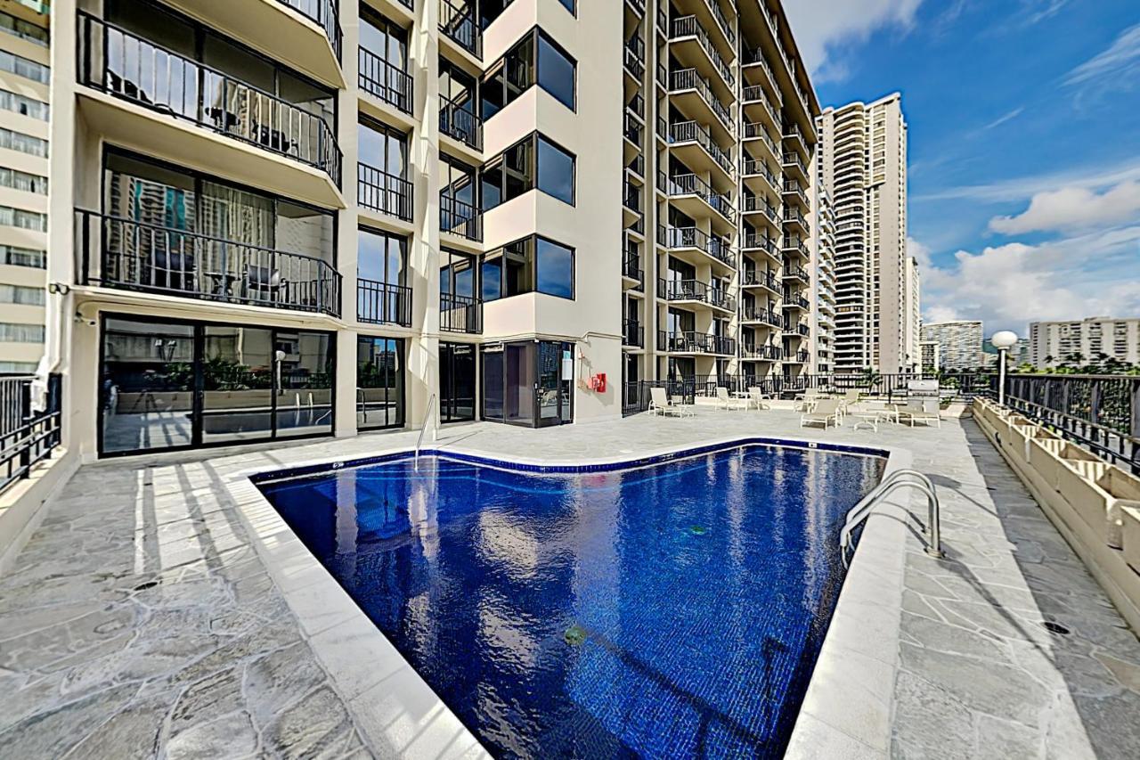 Apartament Aqua Palms Waikiki Ocean View Lanai Parking Included Honolulu Zewnętrze zdjęcie