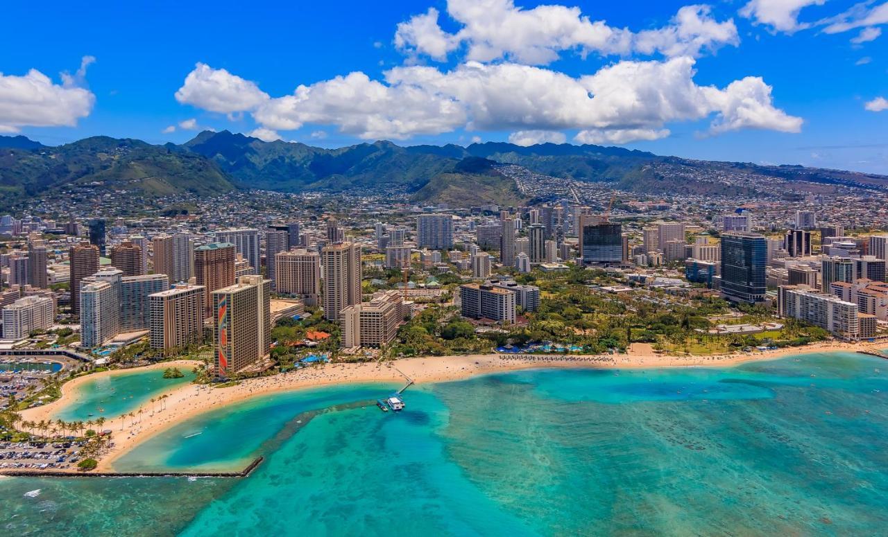 Apartament Aqua Palms Waikiki Ocean View Lanai Parking Included Honolulu Zewnętrze zdjęcie
