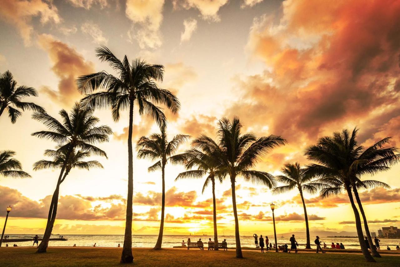 Apartament Aqua Palms Waikiki Ocean View Lanai Parking Included Honolulu Zewnętrze zdjęcie